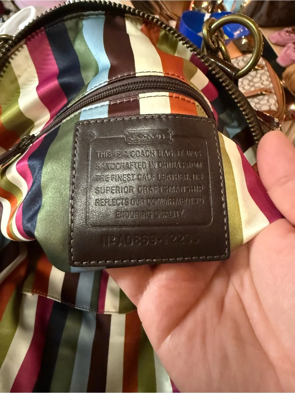 Coach Francine Legacy Patent Leather Satchel Bag - Brown
